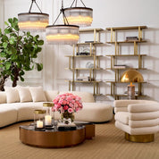 Swivel Chair Maguire bouclé cream