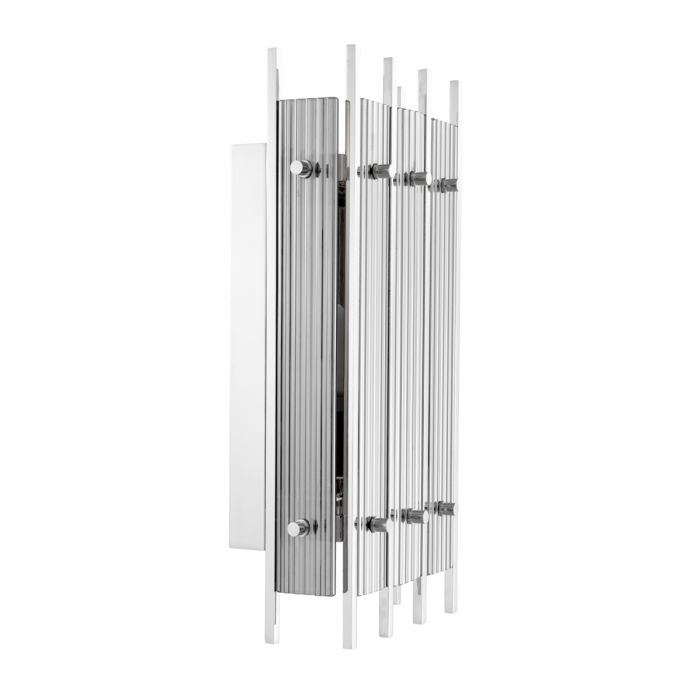 Wall Lamp Sparks S nickel finish smoke glass