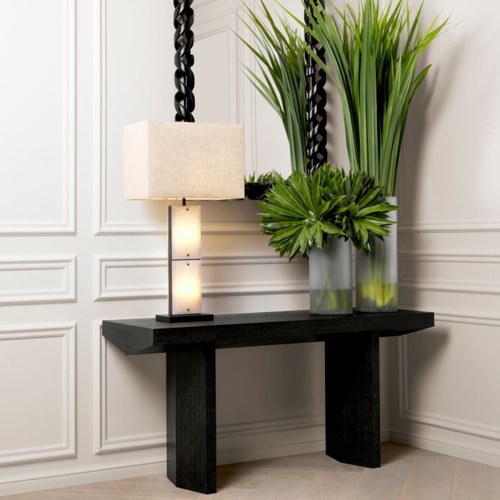 Table Lamp Ortiz bronze highlight finish incl shade