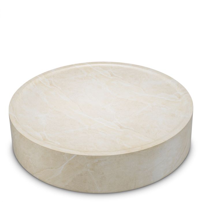 Mesa de centro para exteriores Joshua L imitación travertino