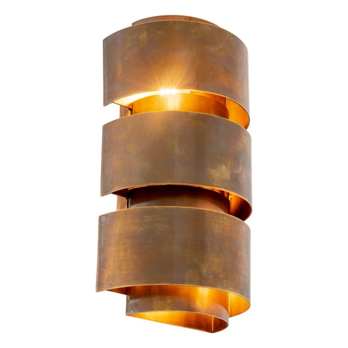 Wall Lamp Manetti S vintage brass finish
