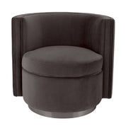 Swivel Chair Amanda savona grey velvet