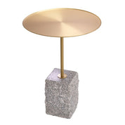 Side Table Cole brushed brass finish granite