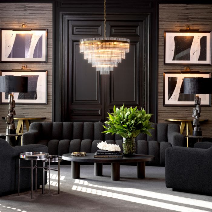 Chandelier East Single antique brass finish
