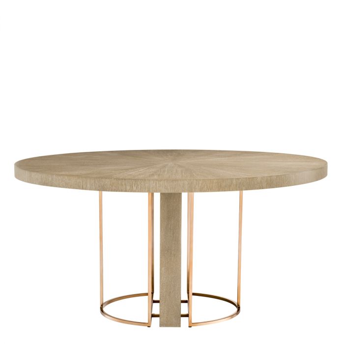 Dining Table Remington ø 152 cm washed oak veneer