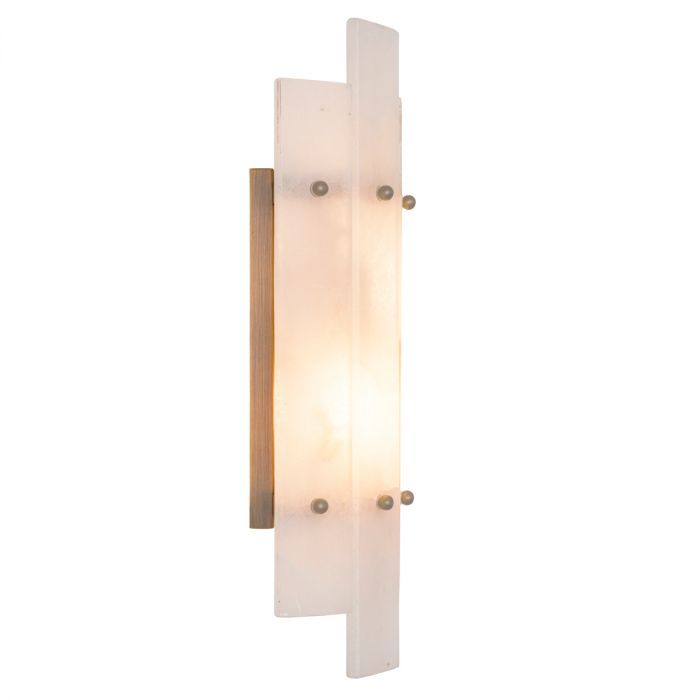 Wall Lamp Ruby antique brass finish alabaster