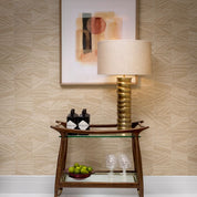 Table Lamp Gilardon vintage brass finish incl shade