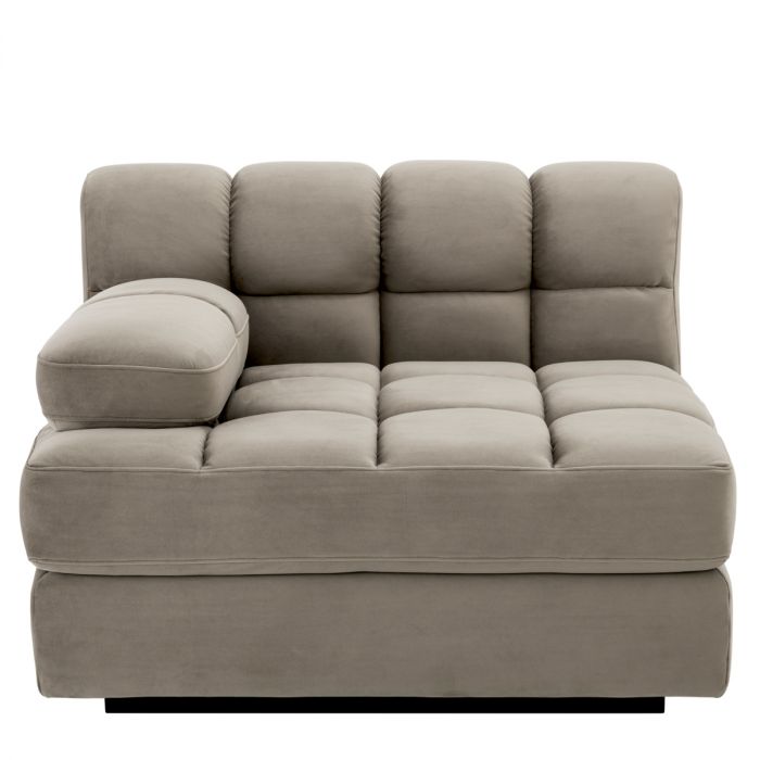 Modular Sofa Dean savona greige velvet - Left