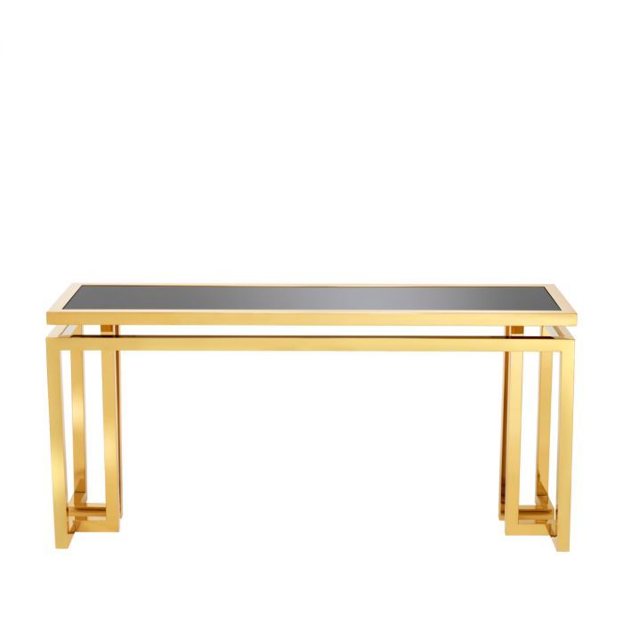 Mesa consola Palmer acabado dorado