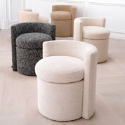 Stool Arcadia bouclé cream