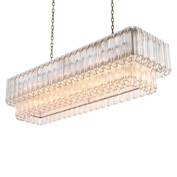 Chandelier Vittoria rectangular nickel finish