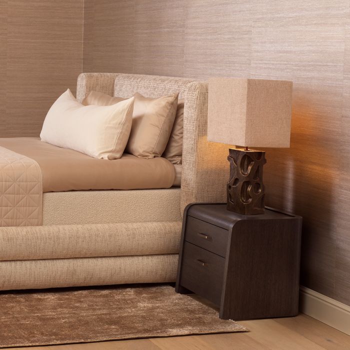 Nightstand Joane mocha oak oak veneer