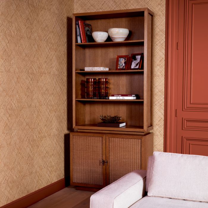 Gabinete Borchard chapado en roble caramelo