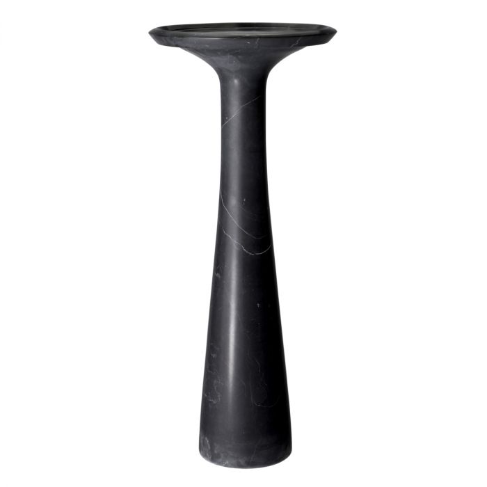Side Table Pompano high honed black marble