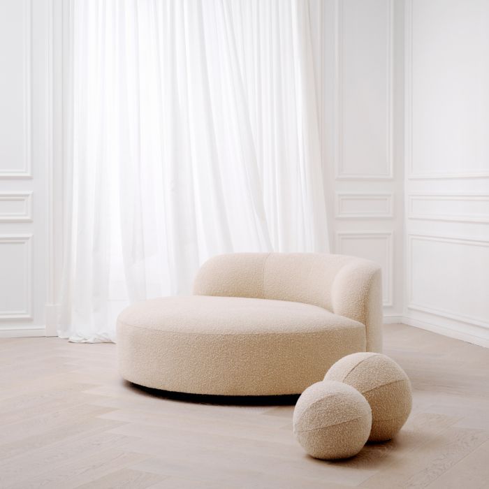 Sofa Björn Round bouclé cream