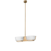 Chandelier Artos Double vintage brass finish