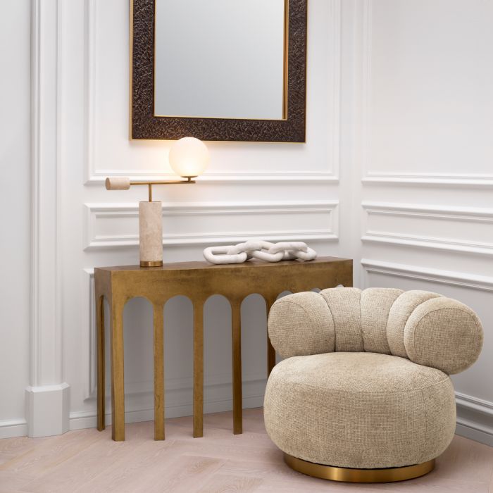 Console Table Gardini vintage brass finish