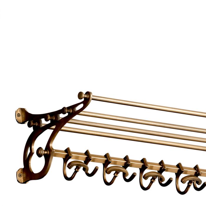 Coatrack Hudson L antique brass finish