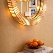 Mirror Monari with light antique brass finish