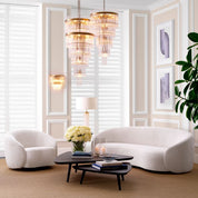 Chandelier Yara L antique brass finish