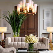 Chandelier Dino Double antique brass finish