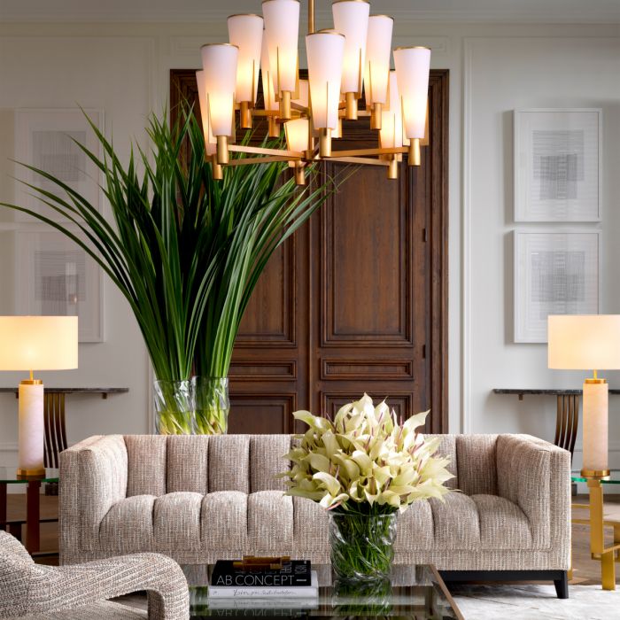 Chandelier Dino Double antique brass finish
