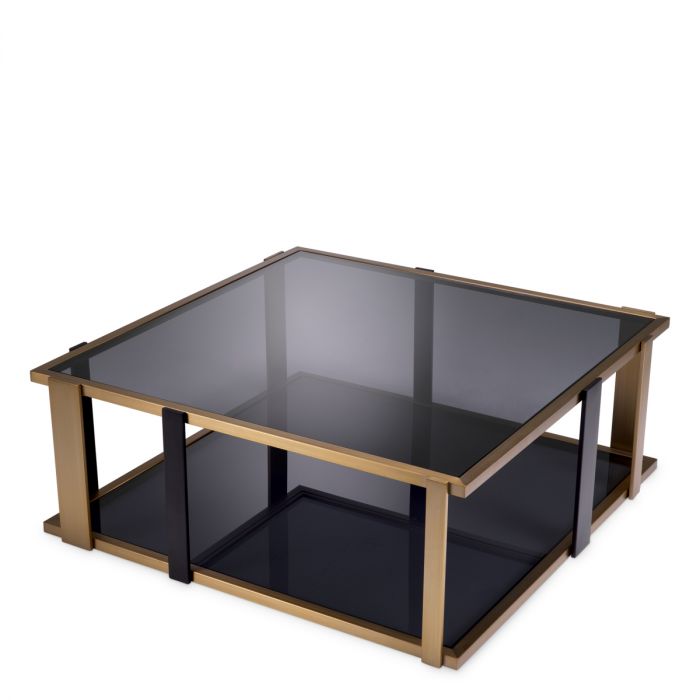 Mesa de centro Clio acabado latón cepillado