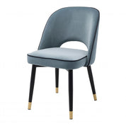 Silla de comedor Cliff savona terciopelo azul juego de 2