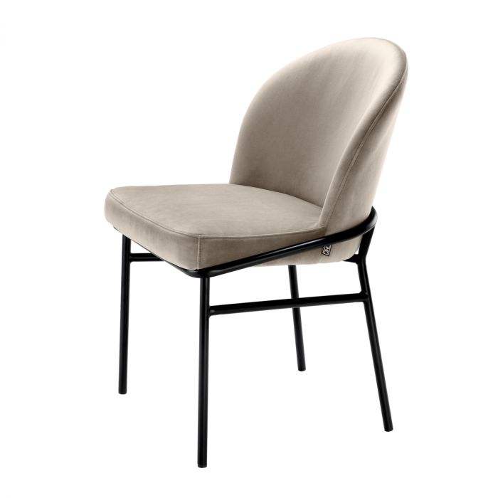 Dining Chair Willis savona greige velvet set of 2