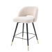 Taburete alto Cliff bouclé crema juego de 2