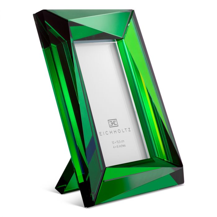 Picture Frame Obliquity S green crystal glass set of 2