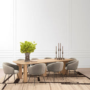 Dining Table Bergman L natural oak veneer