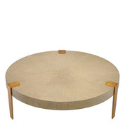 Mesa de centro Oxnard chapa de roble lavado br latón