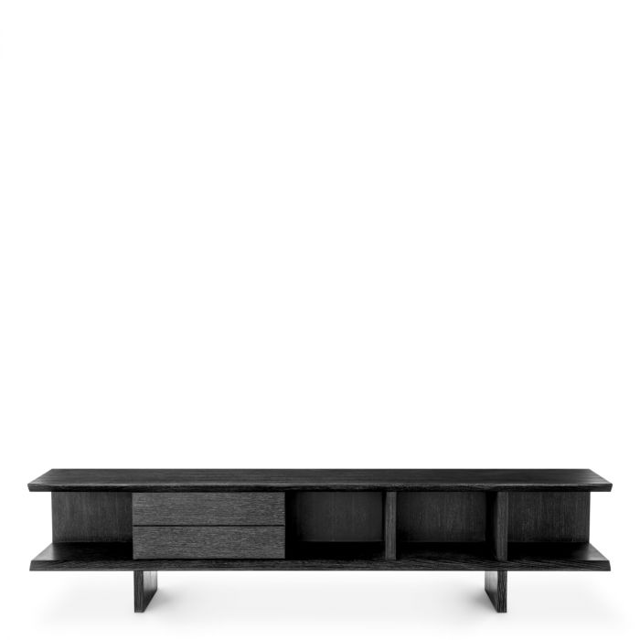 TV Cabinet Guerroro charcoal grey oak veneer