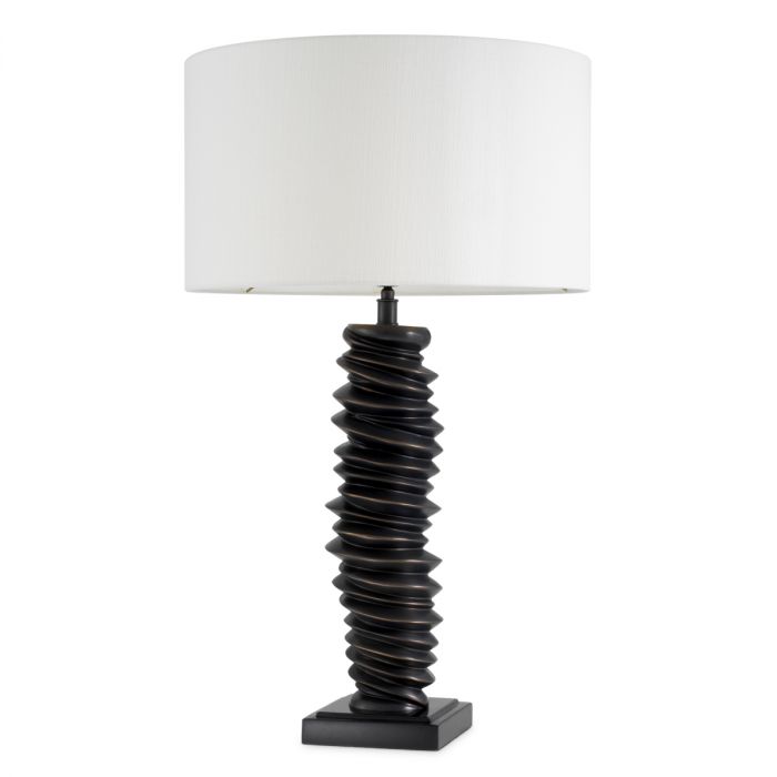 Table Lamp Miro bronze highlight finish incl shade