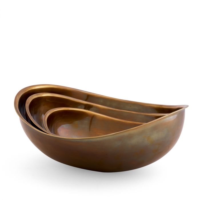 Bowl Sena vintage brass finish set of 3