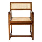 Silla de comedor Dinant clásica marrón