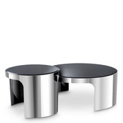 Mesa de centro Piemonte acero inoxidable pulido juego de 2