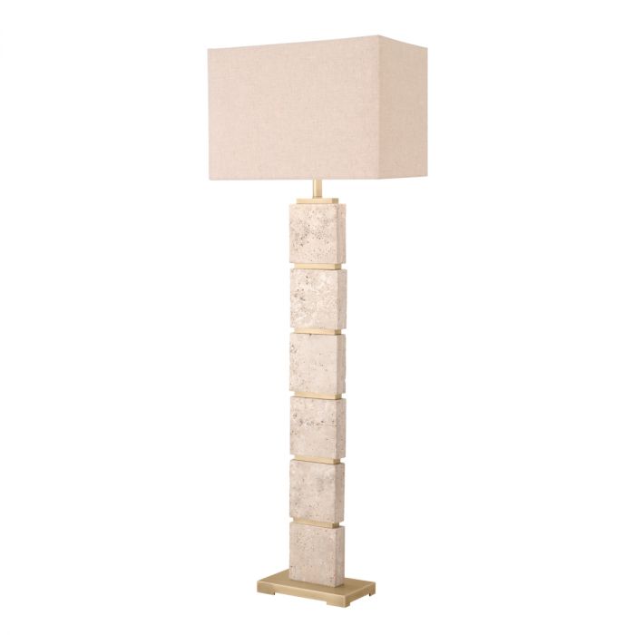 Floor Lamp Newton travertine incl shade