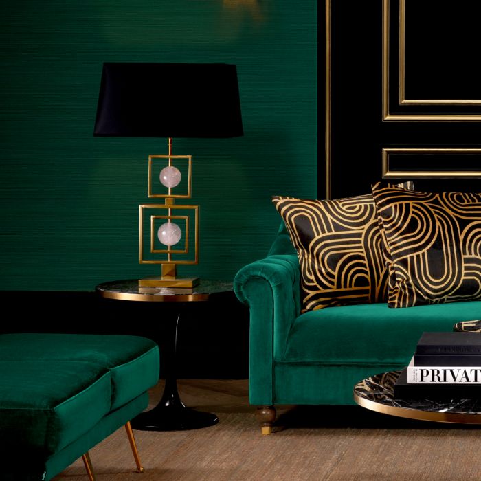 Side Table Parme black faux marble