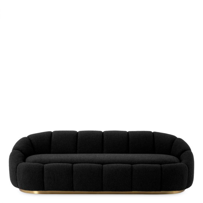 Sofá Inger bouclé negro