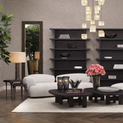 Side Table Deacon black nickel finish set of 2