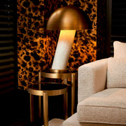 Table Lamp Daniel white marble antique brass finish