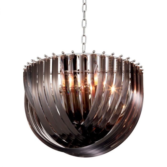 Chandelier Murano smoke ø 50 x H. 33 cm