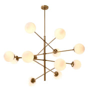 Chandelier Tortora antique brass finish