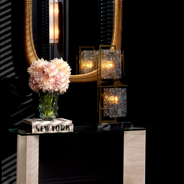 Table Lamp Zeno antique brass finish