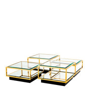 Coffee Table Tortona gold finish set of 4
