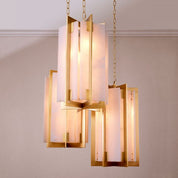 Chandelier Lugano antique brass finish