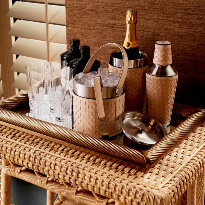 Tray Salvi Rectangular S vintage brass finish