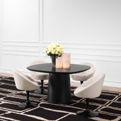 Silla de comedor O'Neill bouclé crema